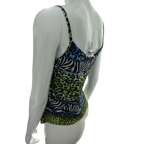 Y2K Joseph Ribkoff Women's Animal Print Tank top size 10 Wild Hippie Retro Wild - Picture 5 of 8